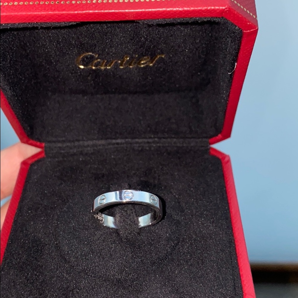 Cartier White Gold 18k Love Ring Wedding Band